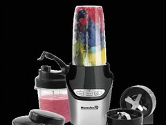 Blender 2 in 1 , Hausberg HB-7705NG, putere 1000W, Nutrition Extractor,8 pcs negru